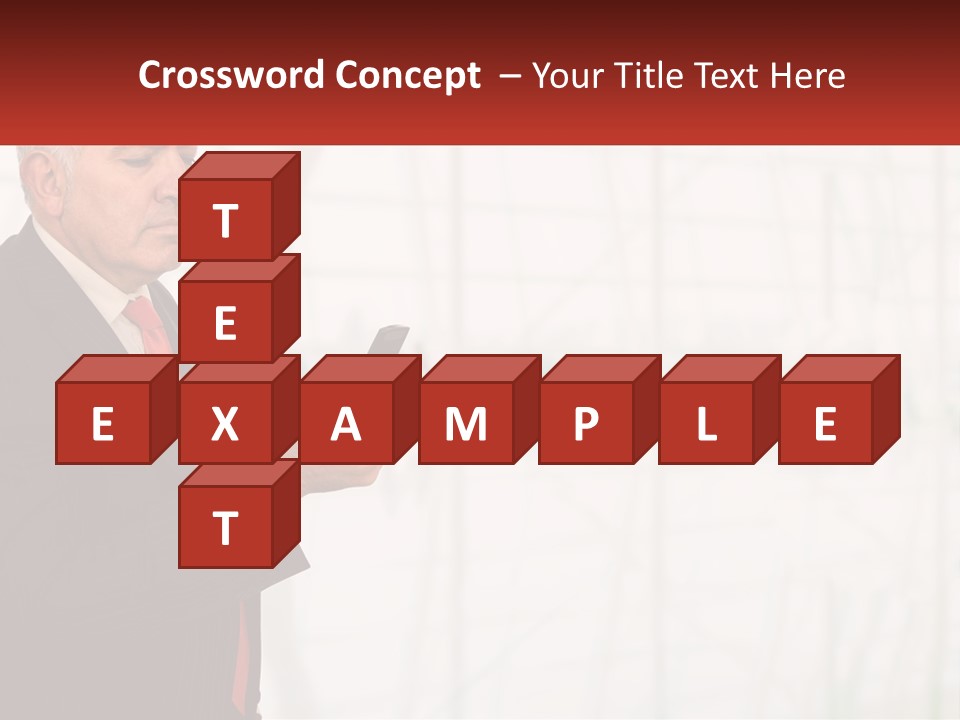 A Man In A Suit Holding A Cell Phone PowerPoint Template