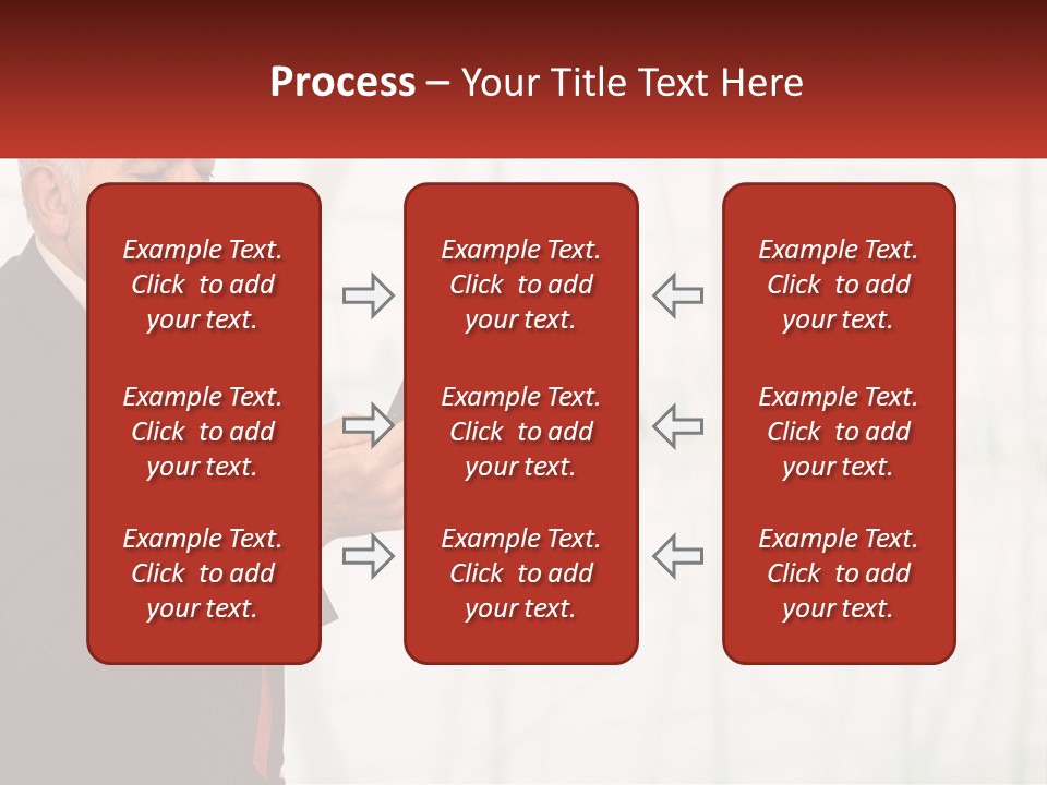 A Man In A Suit Holding A Cell Phone PowerPoint Template