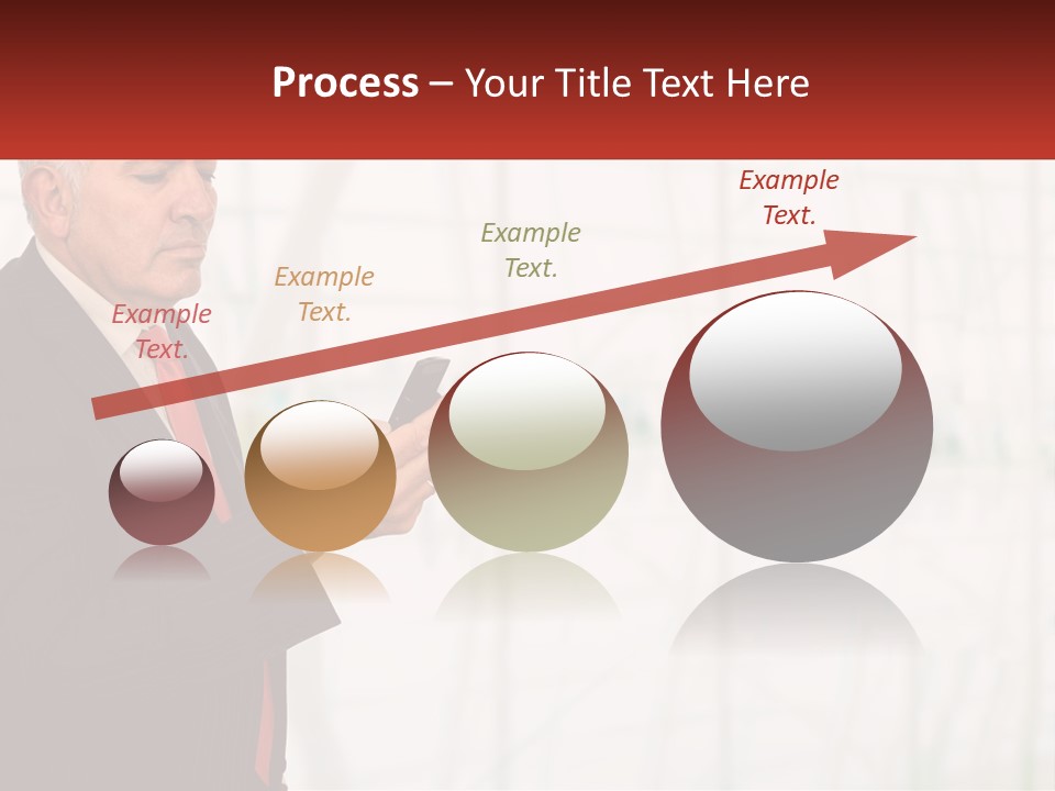 A Man In A Suit Holding A Cell Phone PowerPoint Template