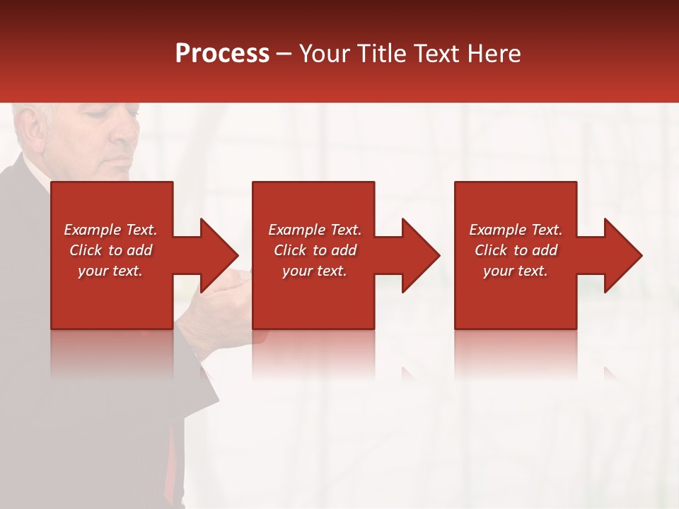 A Man In A Suit Holding A Cell Phone PowerPoint Template