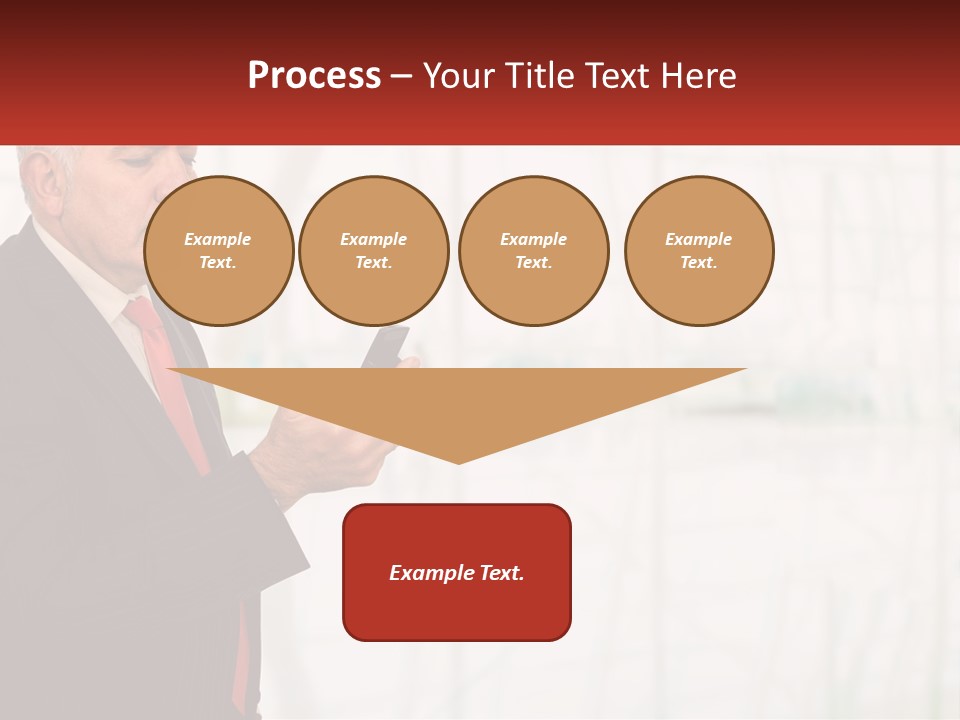 A Man In A Suit Holding A Cell Phone PowerPoint Template