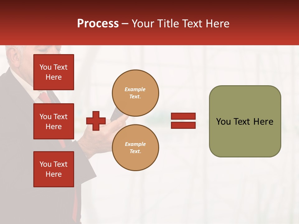 A Man In A Suit Holding A Cell Phone PowerPoint Template