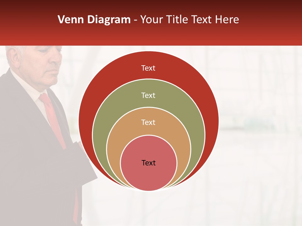 A Man In A Suit Holding A Cell Phone PowerPoint Template