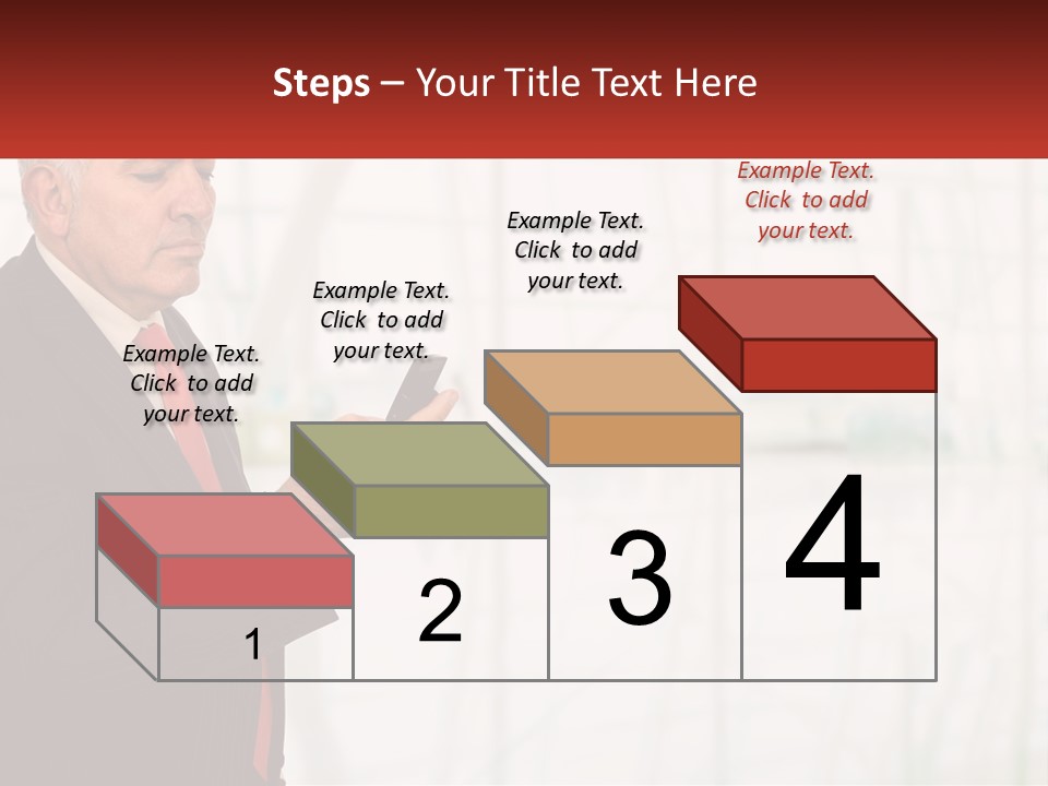 A Man In A Suit Holding A Cell Phone PowerPoint Template