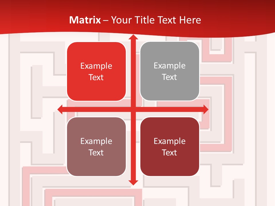 A Red And White Maze Powerpoint Presentation PowerPoint Template
