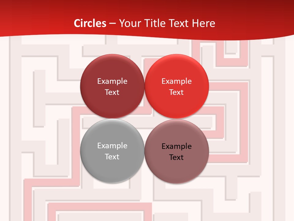 A Red And White Maze Powerpoint Presentation PowerPoint Template