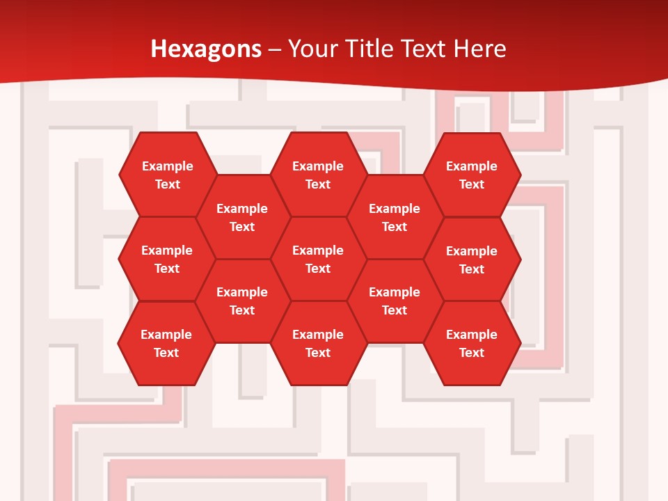 A Red And White Maze Powerpoint Presentation PowerPoint Template