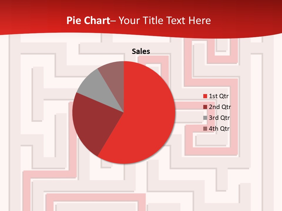 A Red And White Maze Powerpoint Presentation PowerPoint Template