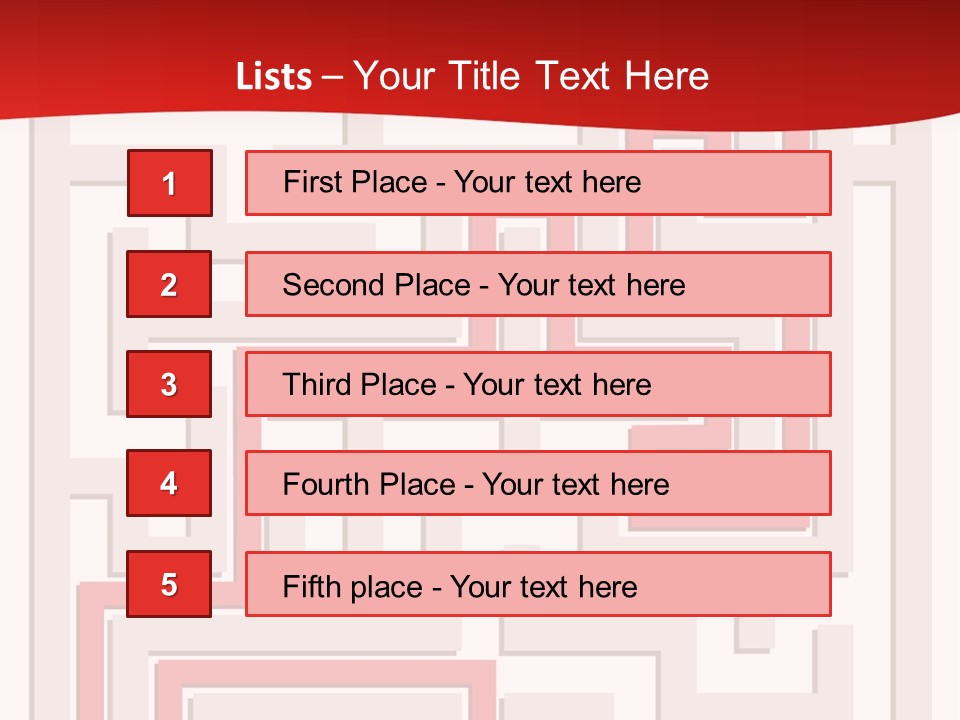 A Red And White Maze Powerpoint Presentation PowerPoint Template