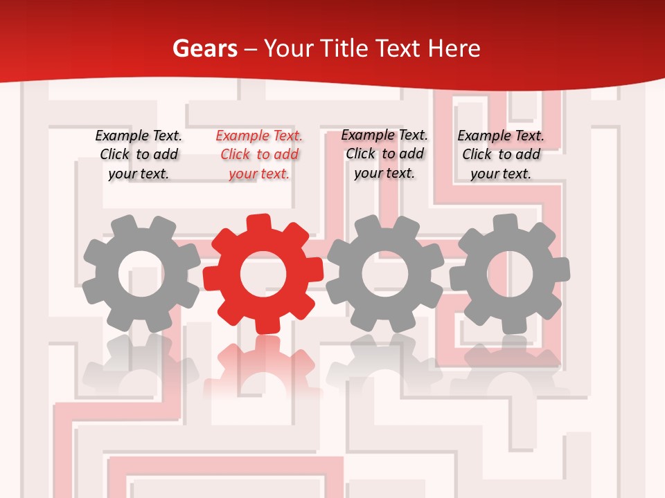 A Red And White Maze Powerpoint Presentation PowerPoint Template