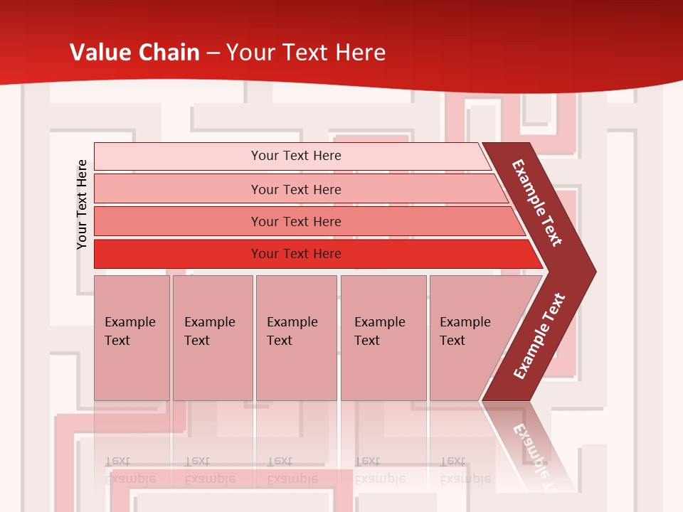 A Red And White Maze Powerpoint Presentation PowerPoint Template
