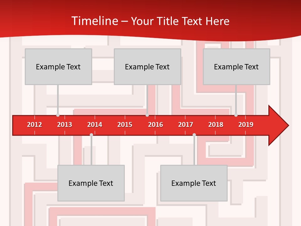 A Red And White Maze Powerpoint Presentation PowerPoint Template