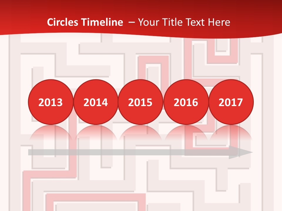 A Red And White Maze Powerpoint Presentation PowerPoint Template