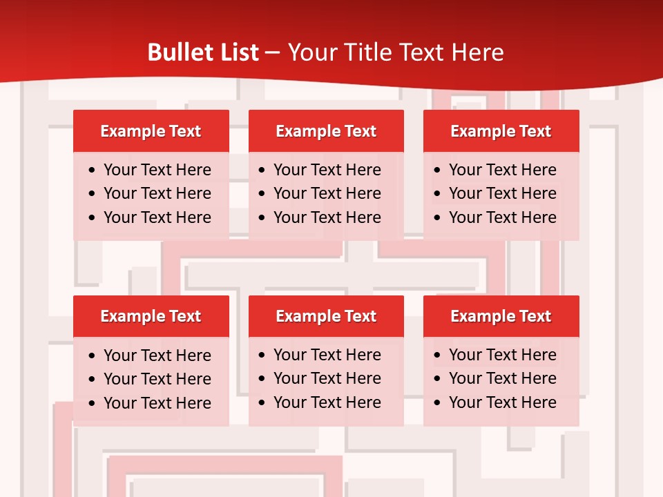 A Red And White Maze Powerpoint Presentation PowerPoint Template