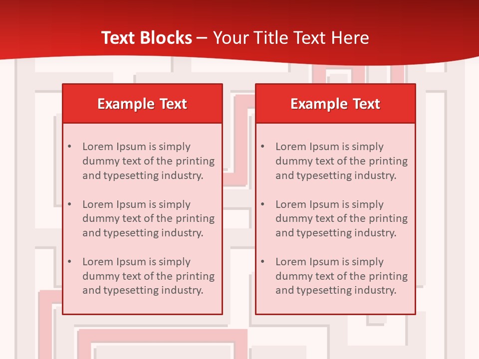 A Red And White Maze Powerpoint Presentation PowerPoint Template