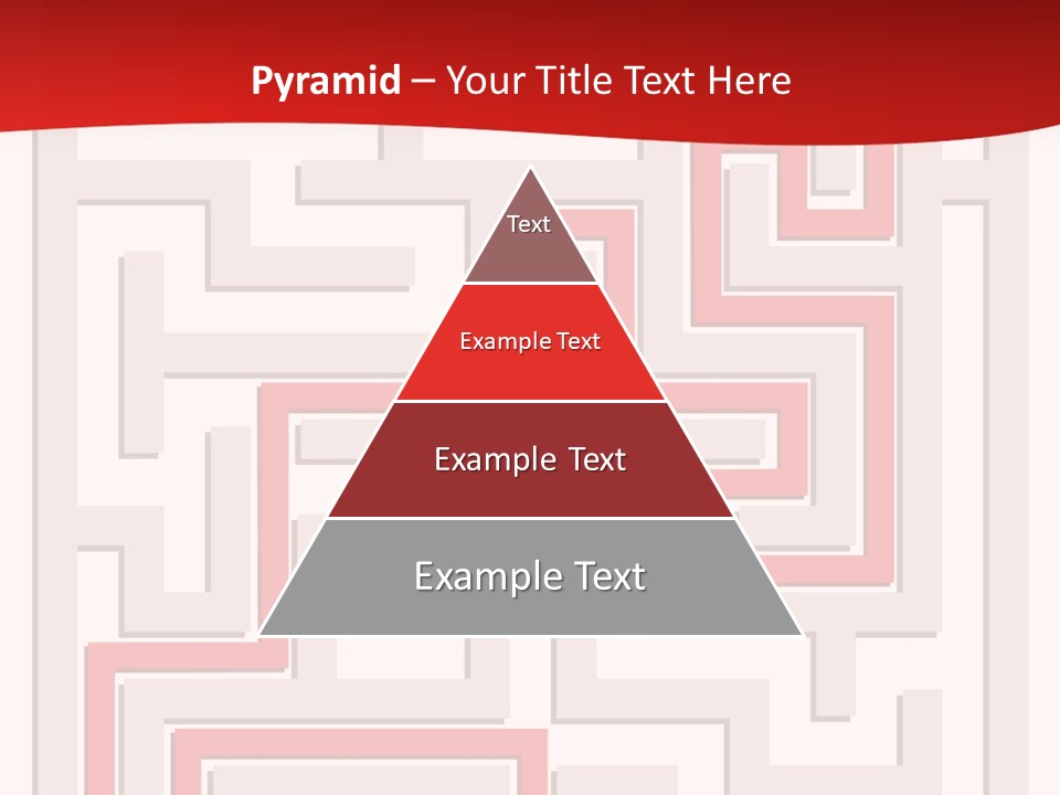 A Red And White Maze Powerpoint Presentation PowerPoint Template