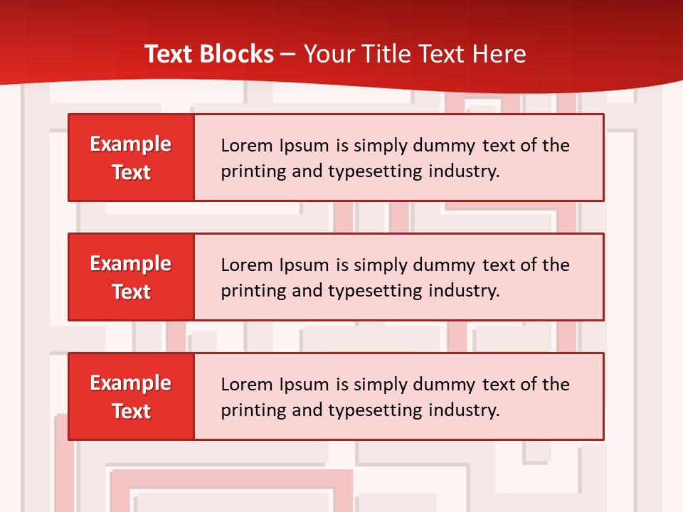 A Red And White Maze Powerpoint Presentation PowerPoint Template
