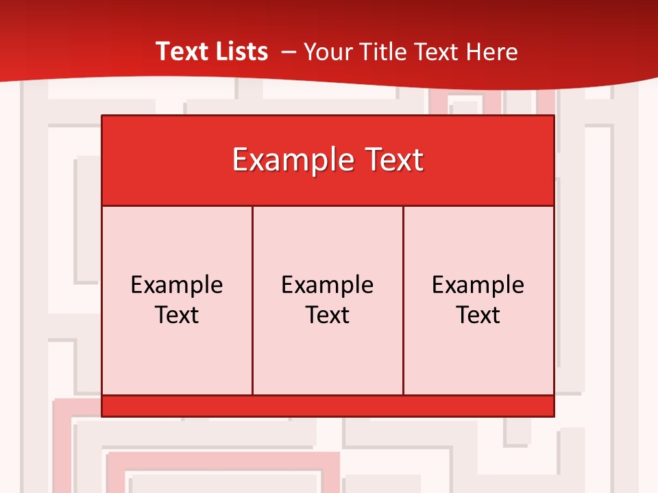 A Red And White Maze Powerpoint Presentation PowerPoint Template