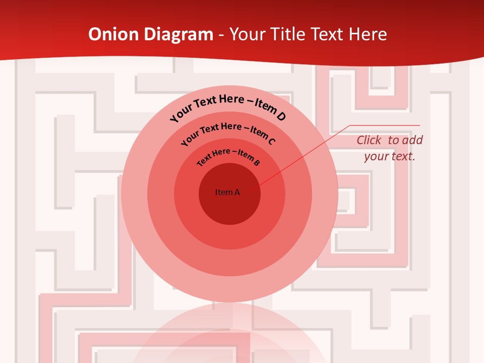 A Red And White Maze Powerpoint Presentation PowerPoint Template