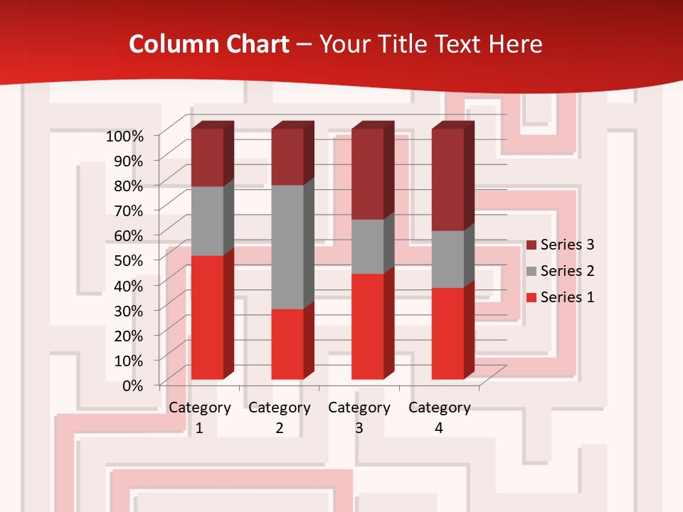 A Red And White Maze Powerpoint Presentation PowerPoint Template