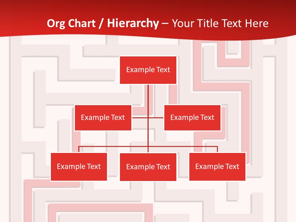 A Red And White Maze Powerpoint Presentation PowerPoint Template