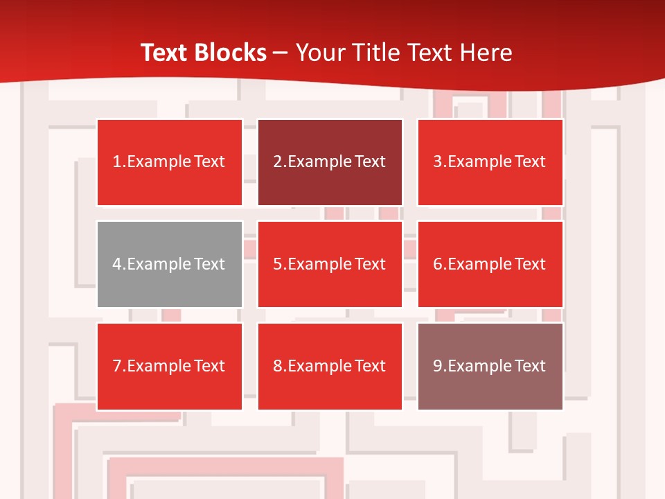 A Red And White Maze Powerpoint Presentation PowerPoint Template