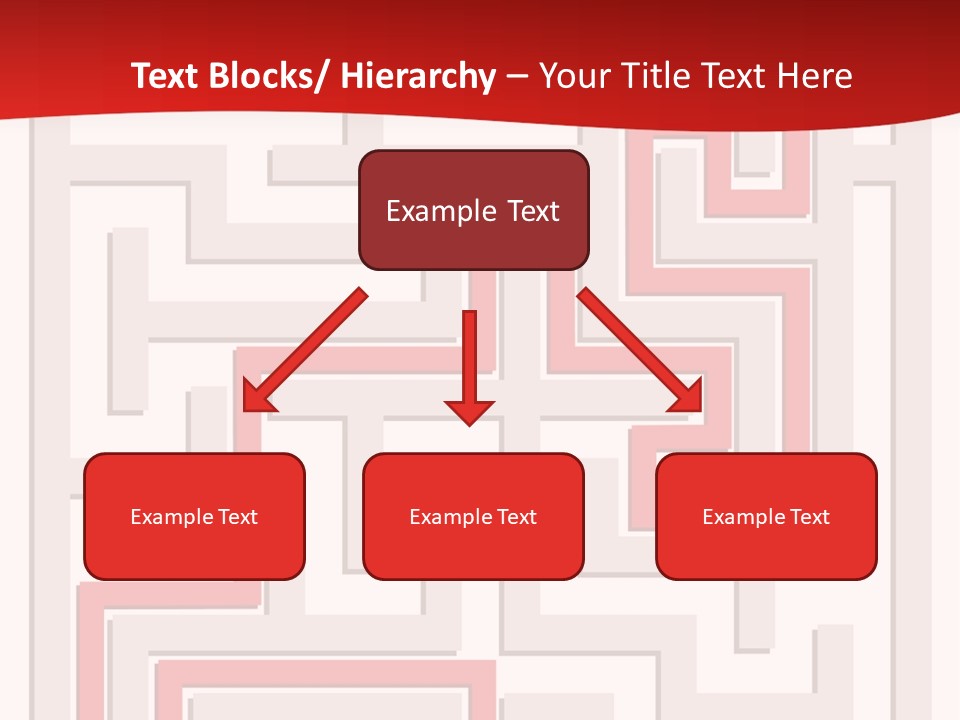 A Red And White Maze Powerpoint Presentation PowerPoint Template