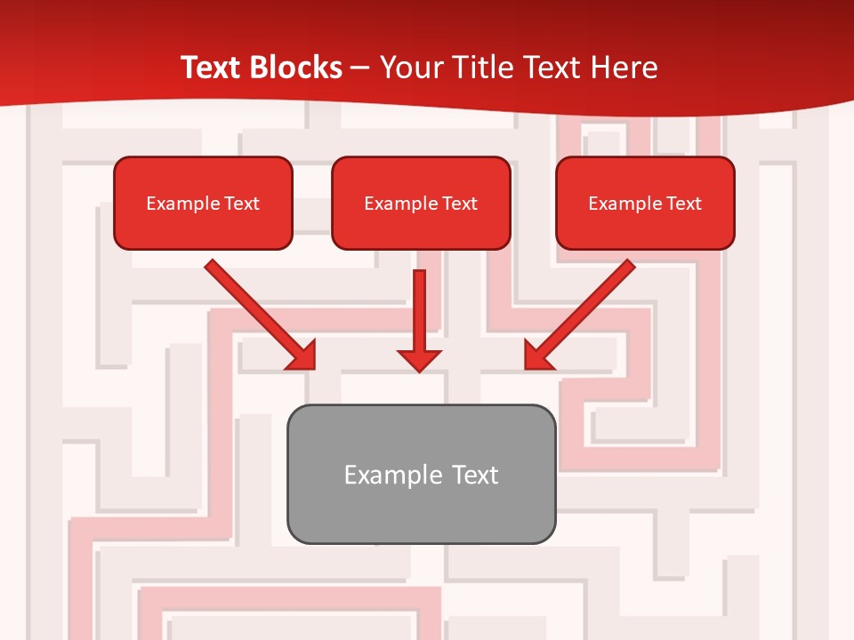 A Red And White Maze Powerpoint Presentation PowerPoint Template