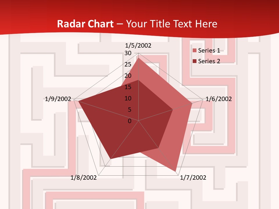 A Red And White Maze Powerpoint Presentation PowerPoint Template