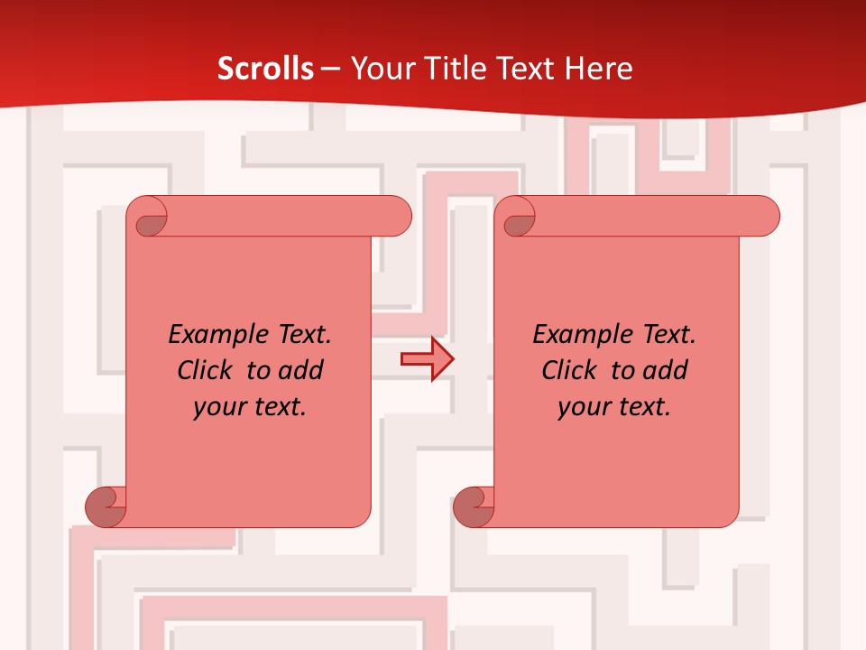 A Red And White Maze Powerpoint Presentation PowerPoint Template