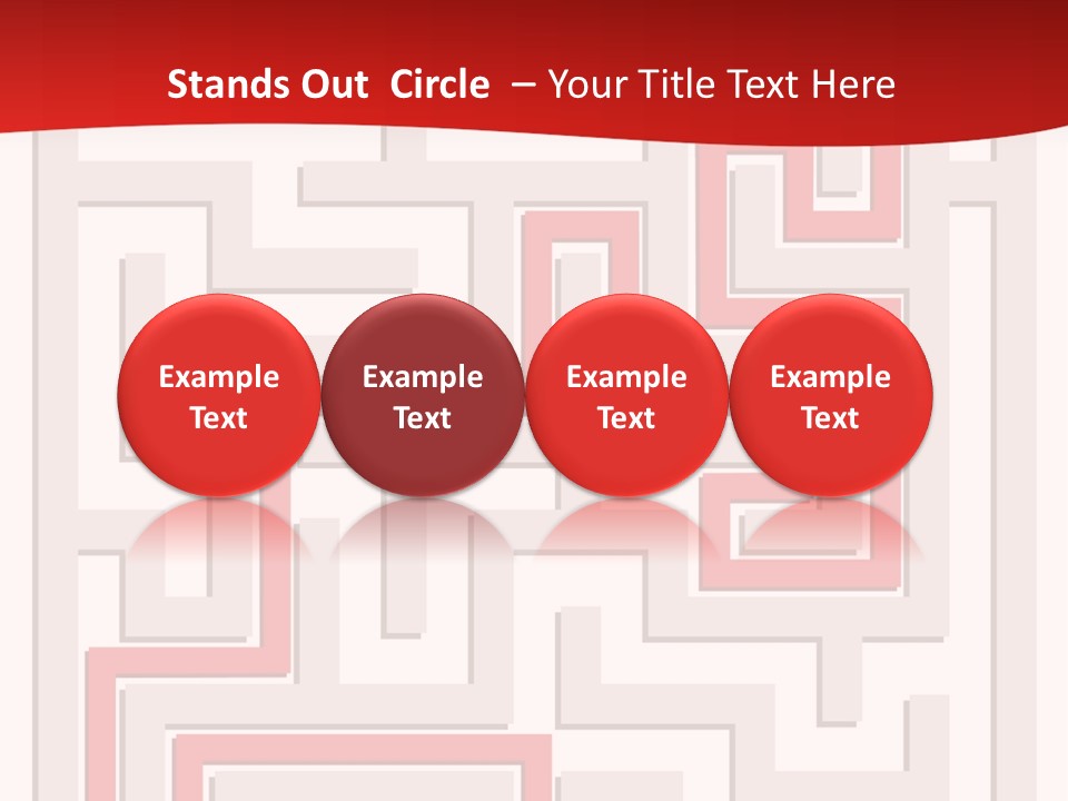 A Red And White Maze Powerpoint Presentation PowerPoint Template