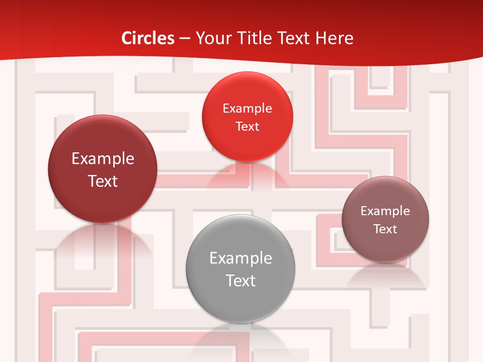 A Red And White Maze Powerpoint Presentation PowerPoint Template