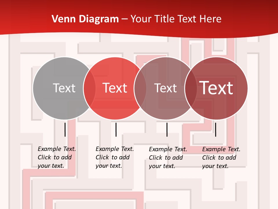 A Red And White Maze Powerpoint Presentation PowerPoint Template