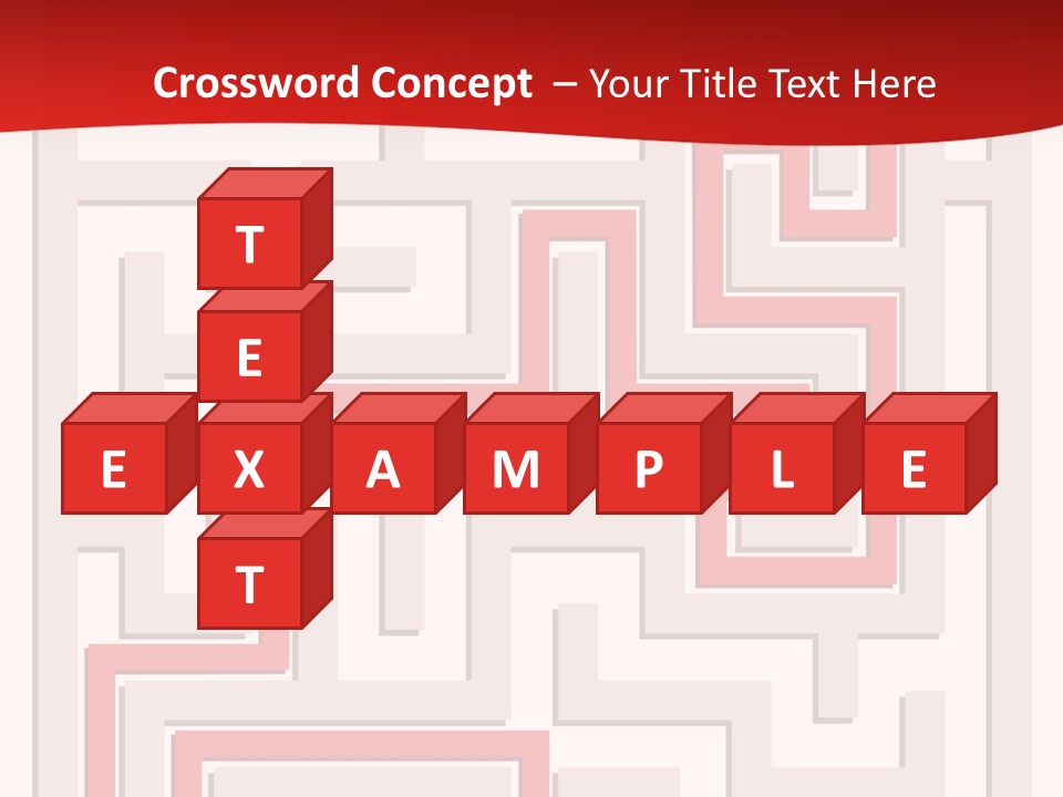 A Red And White Maze Powerpoint Presentation PowerPoint Template