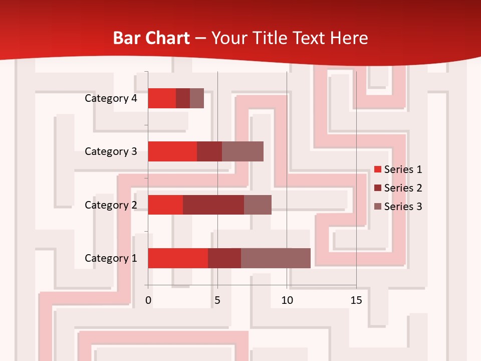 A Red And White Maze Powerpoint Presentation PowerPoint Template