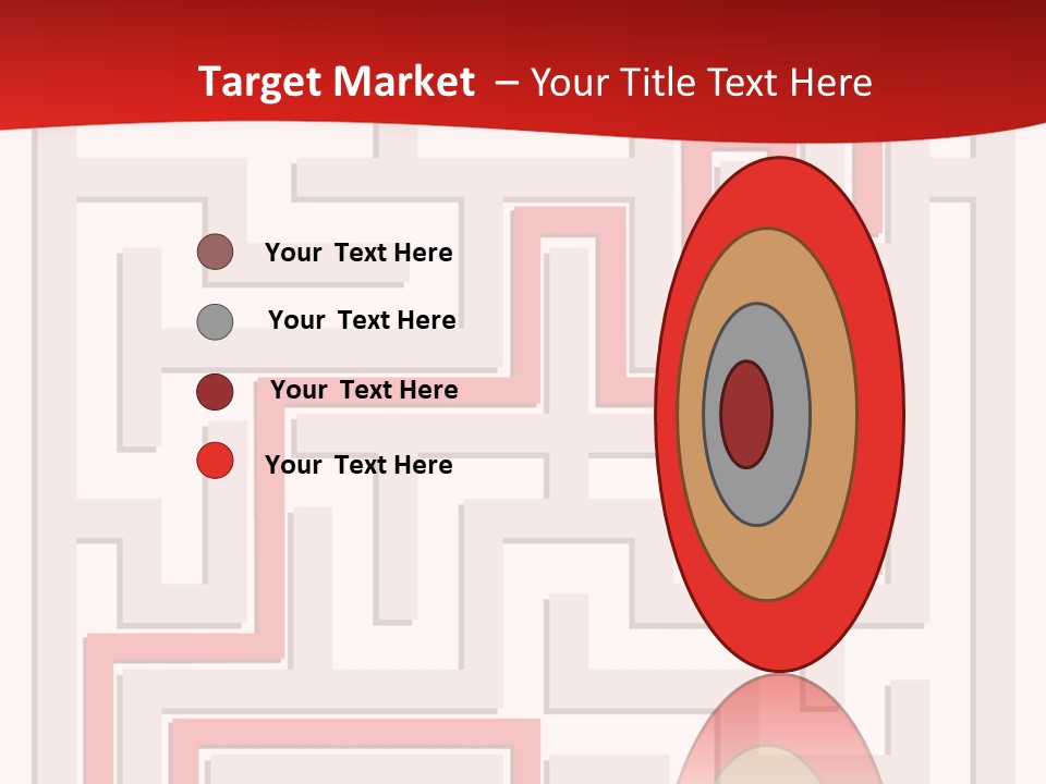 A Red And White Maze Powerpoint Presentation PowerPoint Template