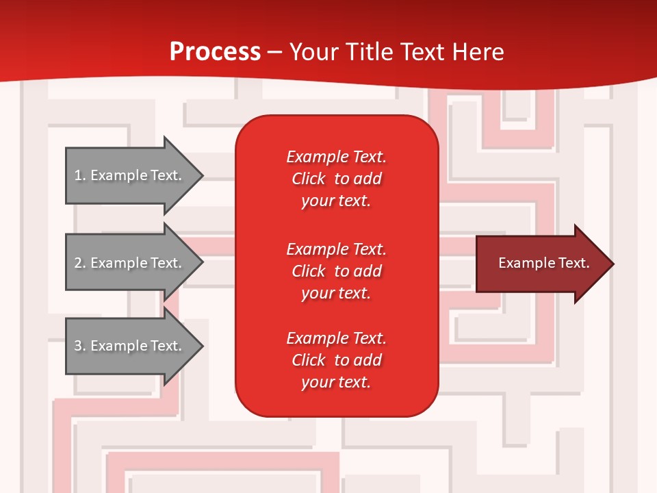 A Red And White Maze Powerpoint Presentation PowerPoint Template