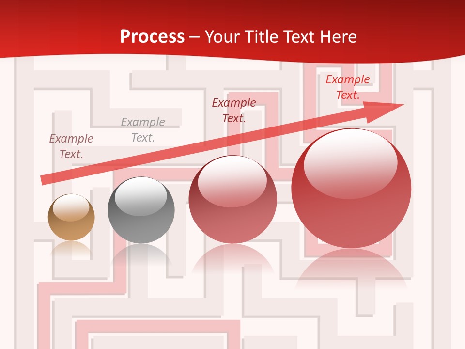 A Red And White Maze Powerpoint Presentation PowerPoint Template
