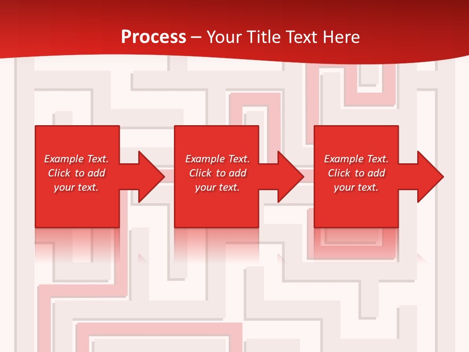 A Red And White Maze Powerpoint Presentation PowerPoint Template