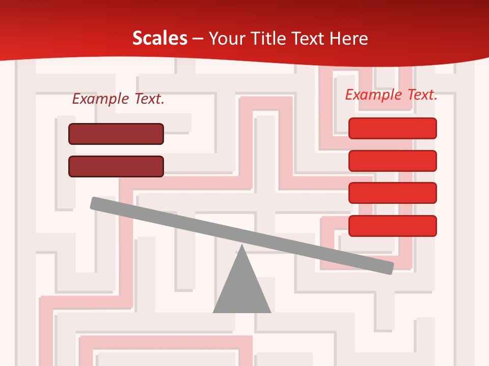 A Red And White Maze Powerpoint Presentation PowerPoint Template