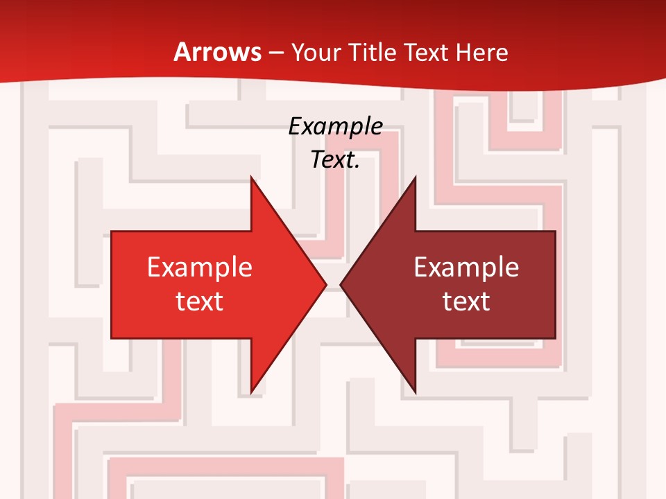 A Red And White Maze Powerpoint Presentation PowerPoint Template