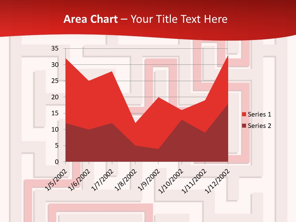 A Red And White Maze Powerpoint Presentation PowerPoint Template