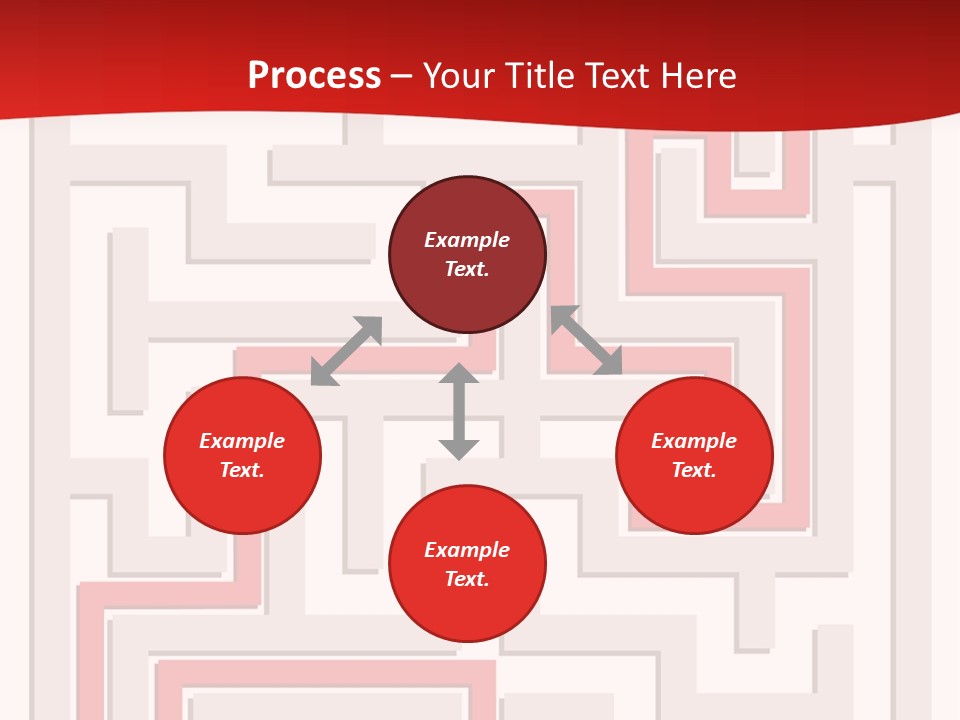 A Red And White Maze Powerpoint Presentation PowerPoint Template