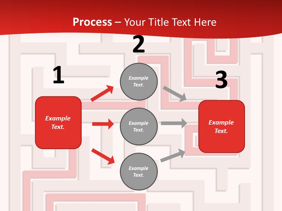 A Red And White Maze Powerpoint Presentation PowerPoint Template