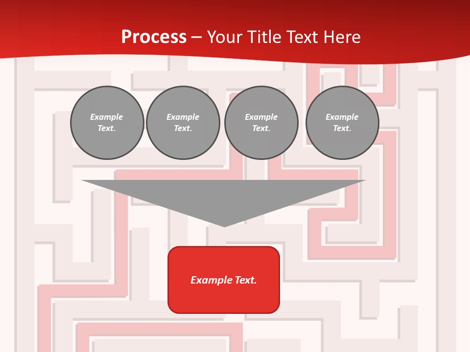 A Red And White Maze Powerpoint Presentation PowerPoint Template