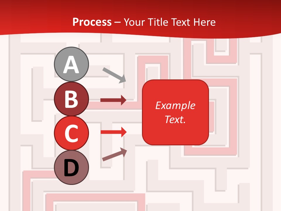 A Red And White Maze Powerpoint Presentation PowerPoint Template