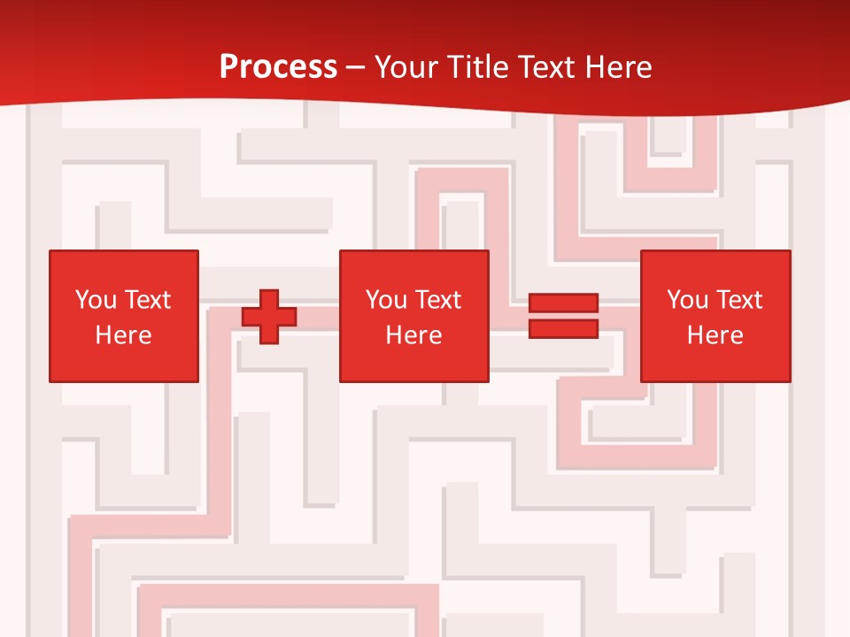 A Red And White Maze Powerpoint Presentation PowerPoint Template