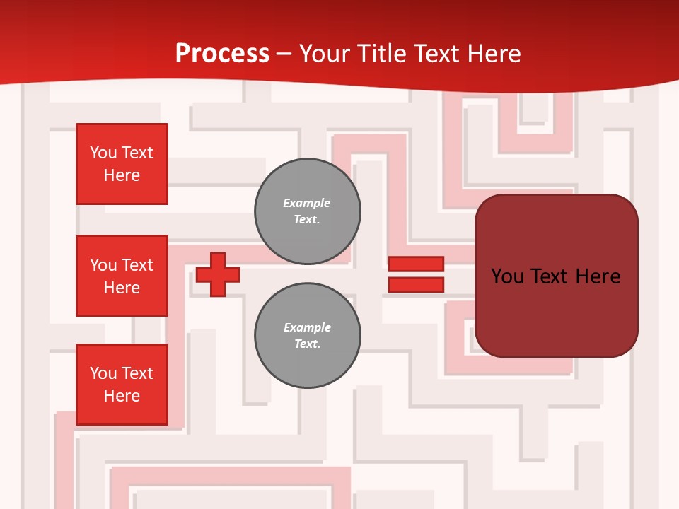 A Red And White Maze Powerpoint Presentation PowerPoint Template