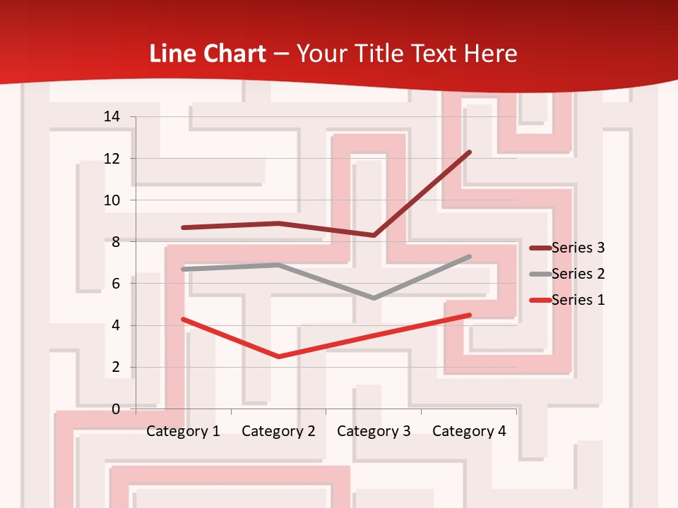 A Red And White Maze Powerpoint Presentation PowerPoint Template