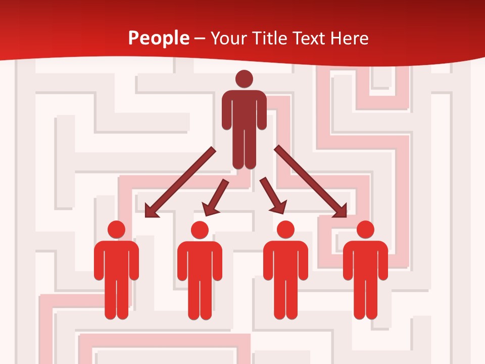 A Red And White Maze Powerpoint Presentation PowerPoint Template